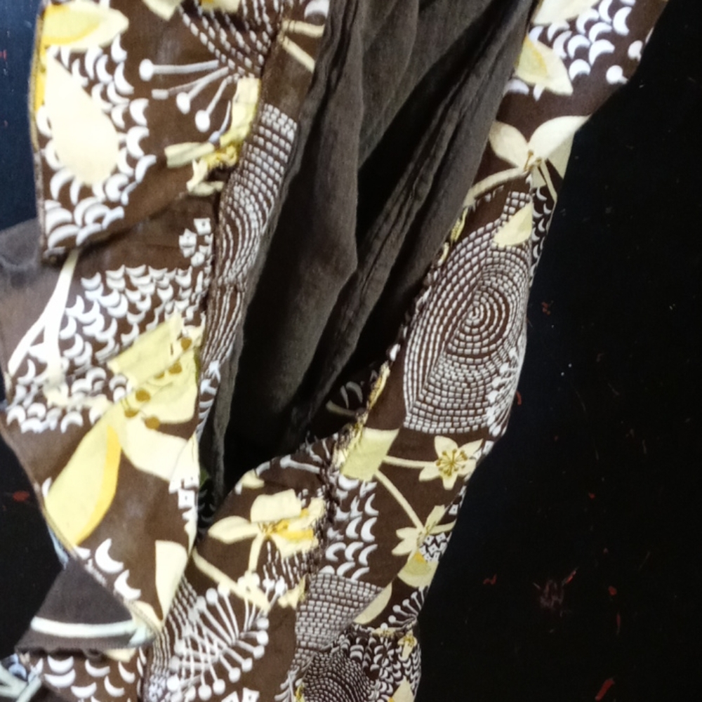 Brown and yellow dress - Picture 6 of 7